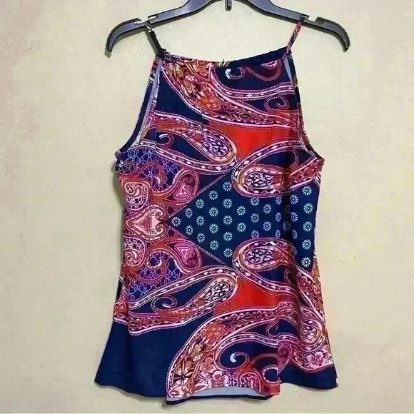 Sleeveless Keyhole Detail Top Size M Bohemian Vacation Travel Summer Spring - Picture 3 of 8